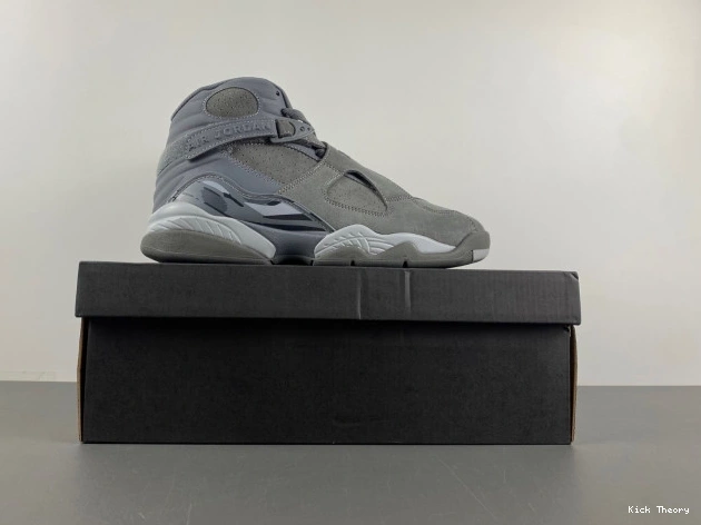 Kicktheory Grey Retro 8 305381-014 Jordan Cool 0730